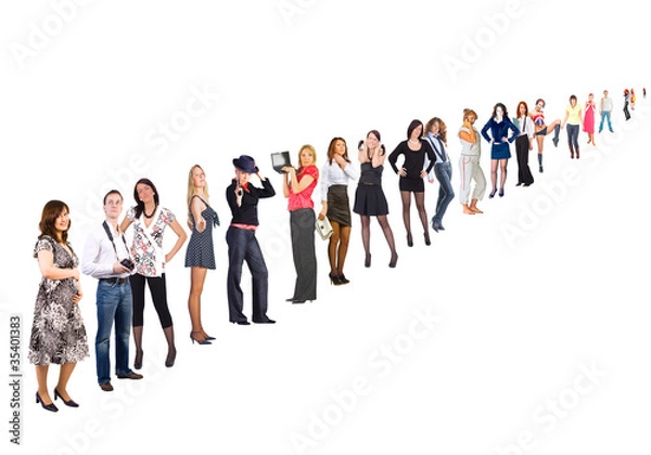 Obraz Queue Line Adults