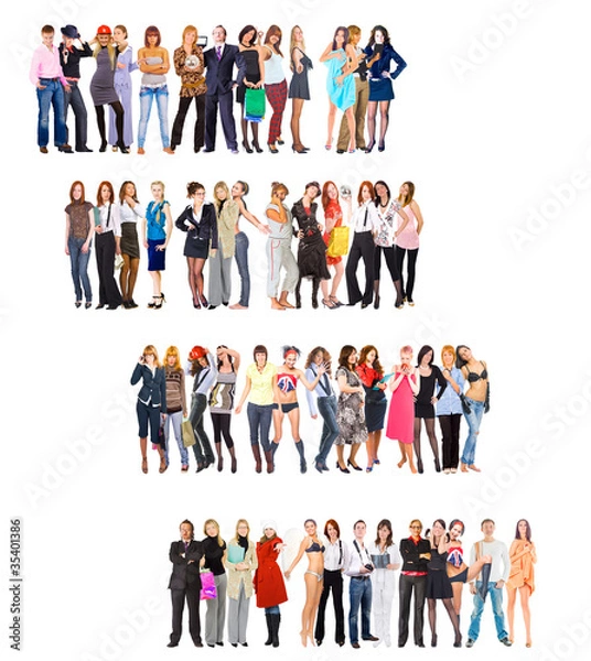 Obraz Crowd People Isolated