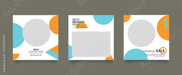Obraz Unique Editable modern Social Media banner Template. Promotional web banner for social media. Elegant sale and discount promo. Fashion and lifestyle blog templates, web banners