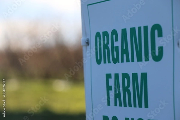 Obraz Organic Farm Sign Macro