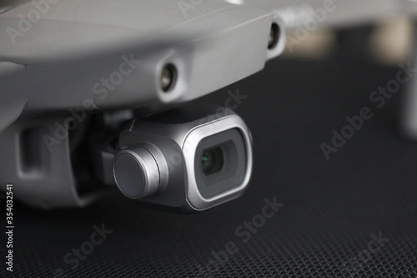 Fototapeta Close-up on table electronic device with camcorder