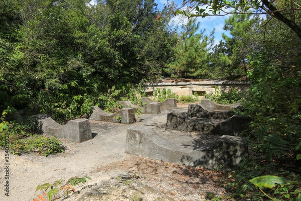 Obraz 広島県竹原市　大久野島　北部砲台　二十四センチ加農砲砲台跡