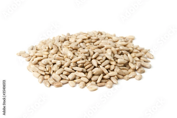 Obraz Sunflower seeds isolated on white