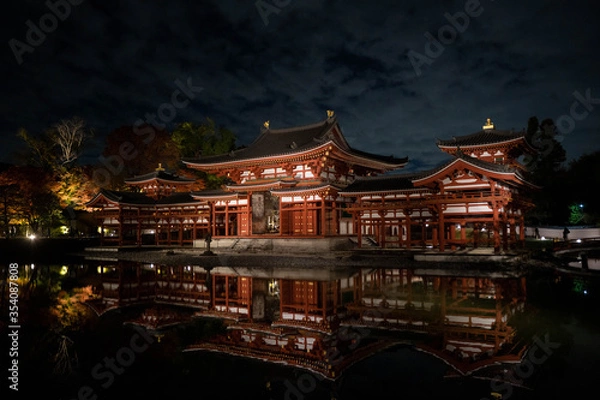 Obraz 暗闇に光る鳳凰堂