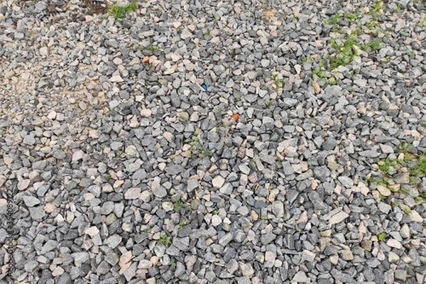 Obraz Background texture of rubble stones rubble grey brown