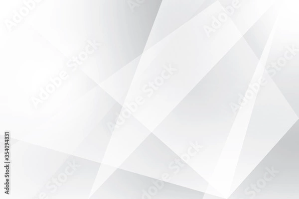 Fototapeta Abstract geometric white and gray color background. Vector, illustration.