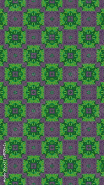 Fototapeta Ornate geometric pattern and abstract colored background