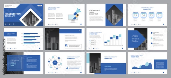 Fototapeta template presentation design and page layout design for brochure ,book , magazine,annual report and company profile , with info graphic elements design