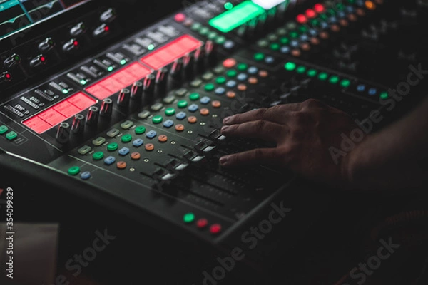 Fototapeta audio mixing console