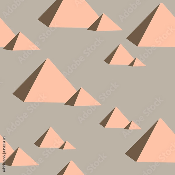 Obraz Vector pattern pyramids in the desert. 