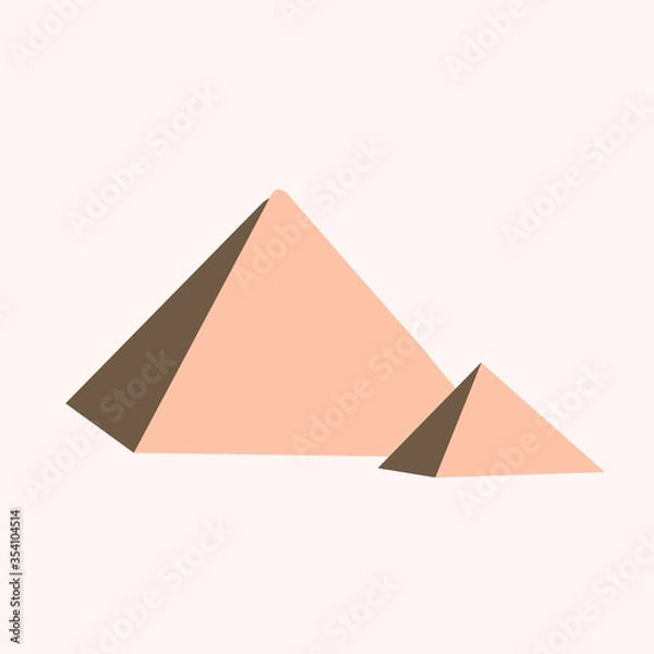 Obraz Vector pyramids in the desert. Single element.