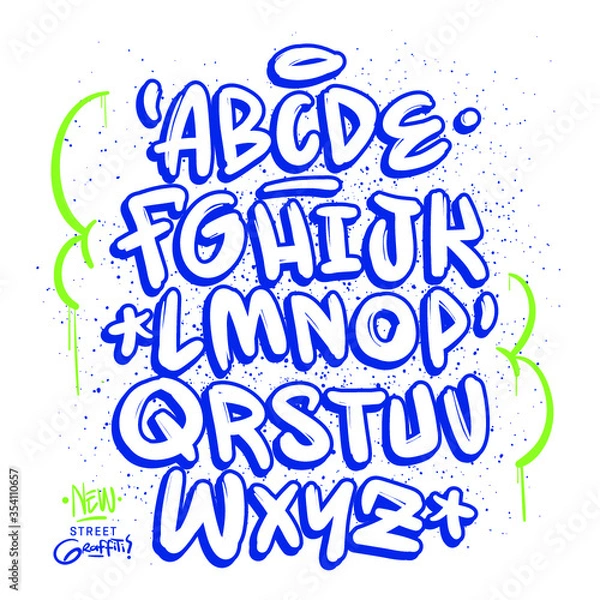 Fototapeta Urban based font designs and illustrations