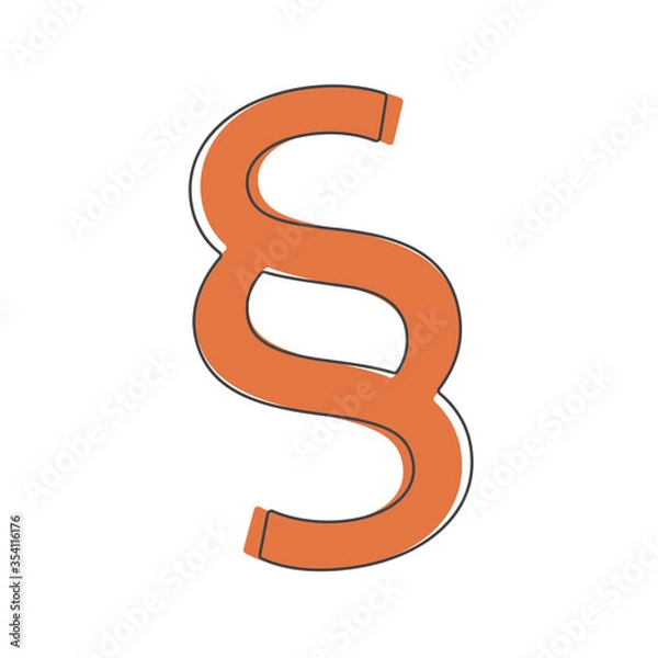 Fototapeta Vector image of a paragraph cartoon style on white isolated background.