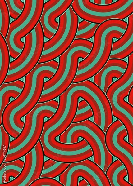 Fototapeta Colour Hexagon Tile Connection art background design illustration