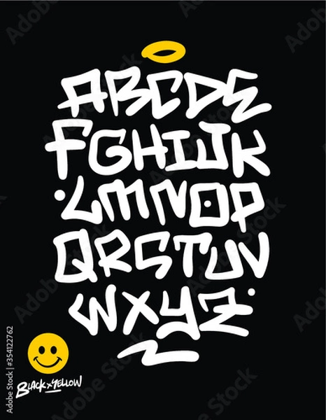 Fototapeta urban style handmade lettering and illustrations
