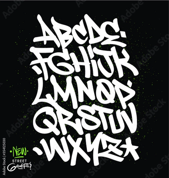 Fototapeta urban style handmade lettering and illustrations
