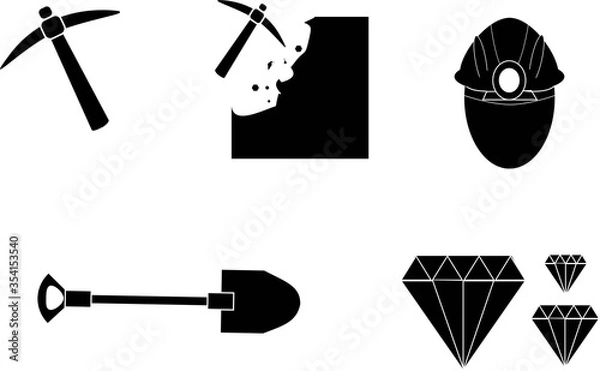 Obraz Mining Tool Icons 