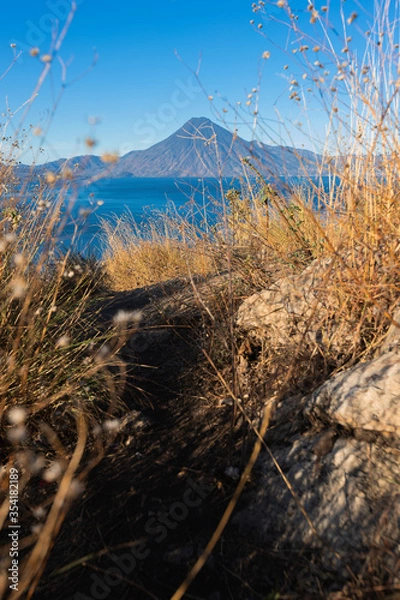 Obraz Sunrise view on Lake Atitlán from the mountains of Santa Catarina Palopo