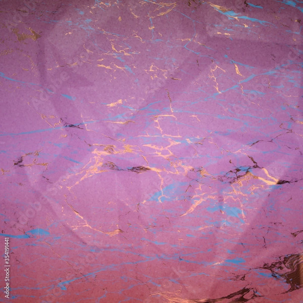 Fototapeta Fragment of multicolored marble for decoration. The texture for use in graphic and architectural project. Pattern of artificial stone for background. 3D illustration.