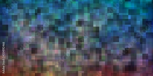 Obraz Light Blue, Red vector pattern in square style.