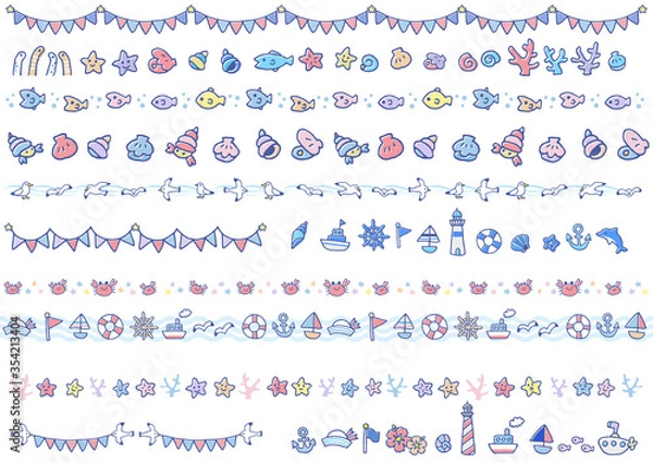 Obraz 夏の海のイラスト2