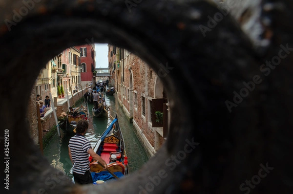 Obraz Gondolier Caravan in Venice