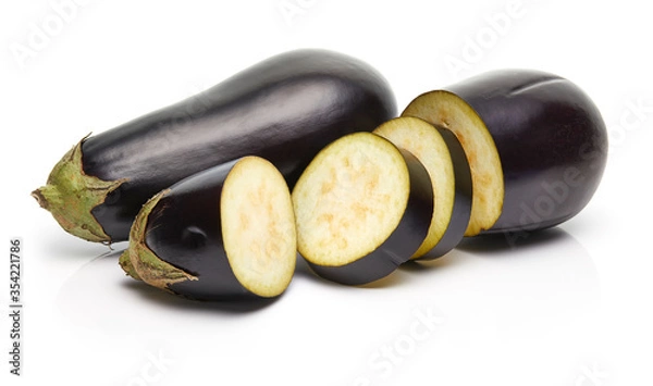 Obraz Eggplant Isolated on White Background