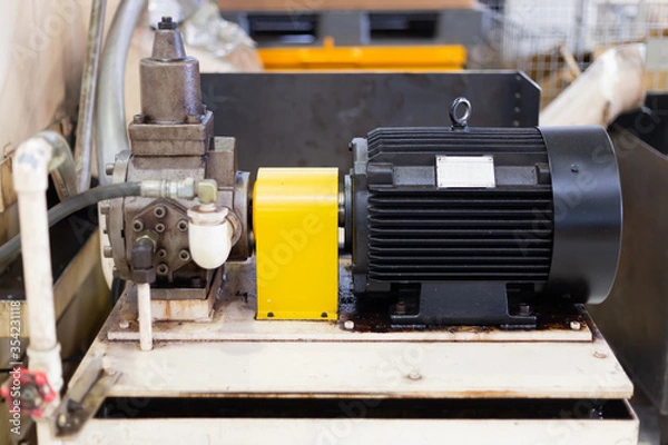 Fototapeta Technical equipment & machine  spare part  in the  factory
