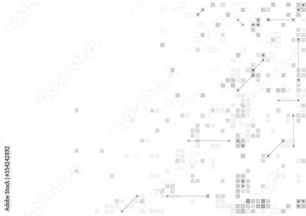 Obraz vector white background abstract technology communication data Science