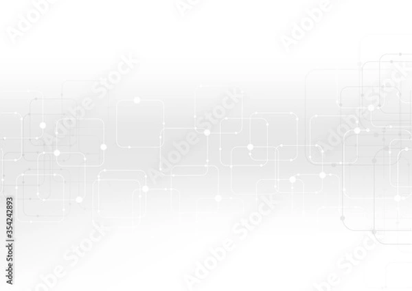 Fototapeta vector white background abstract technology communication data Science