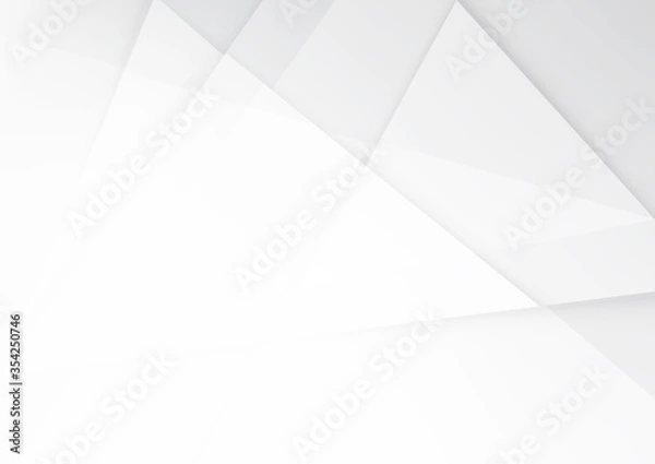 Obraz White and grey background Corporate technology modern design Pattern style geometric Abstract modern background used about technology or product presentation backdrop