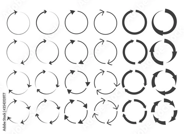 Fototapeta Repeat circle arrows right