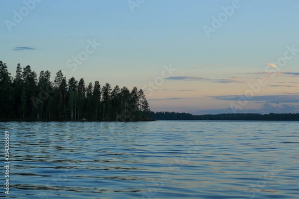 Obraz sunset on the lake