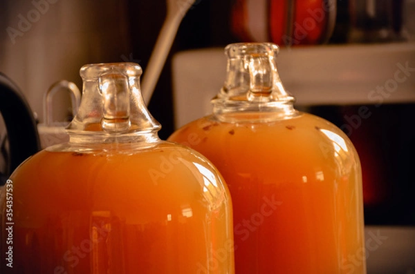 Obraz Home brew wine waiting to be bottled