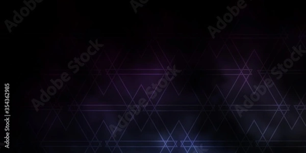 Fototapeta Dark BLUE vector background with polygonal style. Triangles on abstract background with colorful gradient. Pattern for websites.