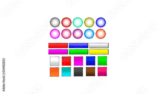 Obraz set of buttons