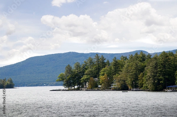 Fototapeta Lake Winnipesaukee in New Hampshire in the USA