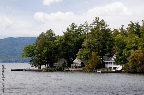 Fototapeta Lake Winnipesaukee in New Hampshire in the USA