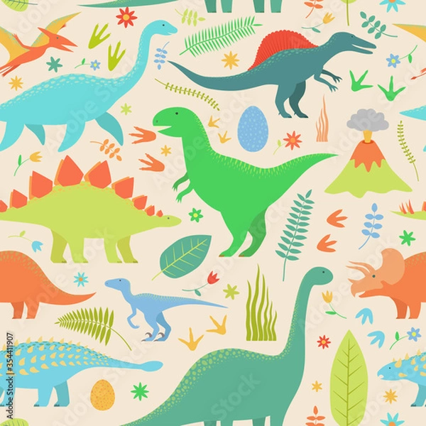 Obraz Dinosaurus pattern