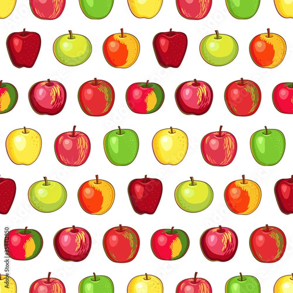 Fototapeta Apple pattern on transparent background