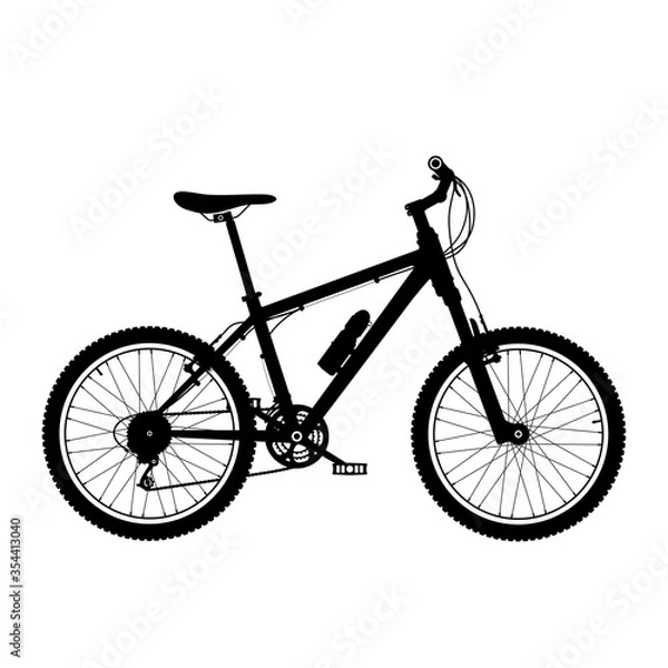 Obraz Mountain bicycle silhouette