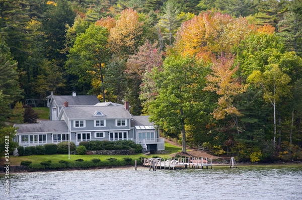 Fototapeta Lake Winnipesaukee in New Hampshire in the USA