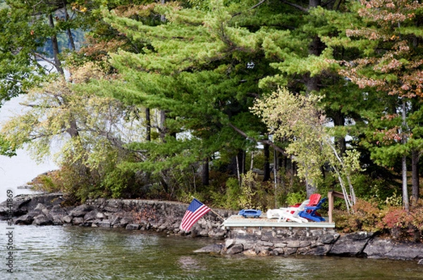 Fototapeta Lake Winnipesaukee in New Hampshire in the USA