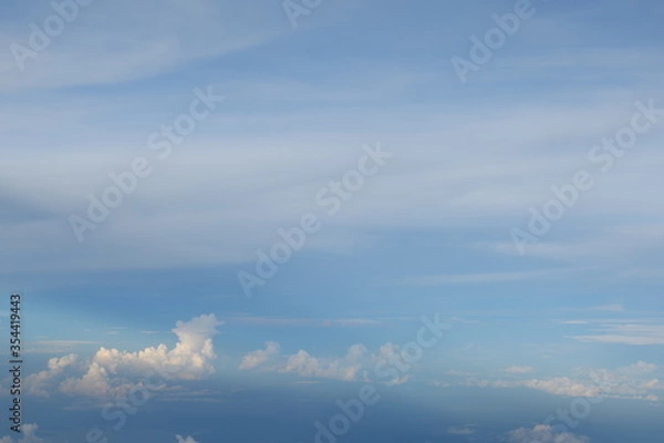 Obraz Beautiful clouds with blue sky background.