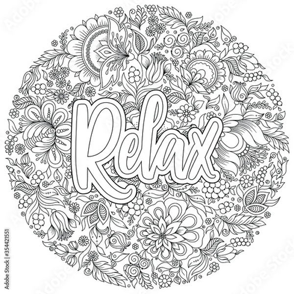 Fototapeta Wzór dla kolorowanka.