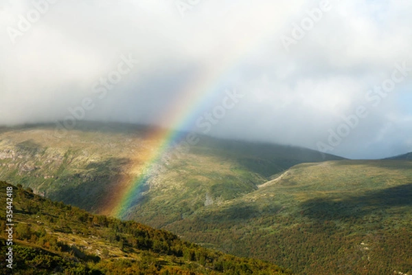 Fototapeta Rainbow in mountains