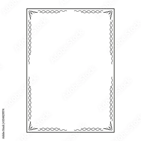 Obraz vector image, vintage frames, decorative ornamental frame