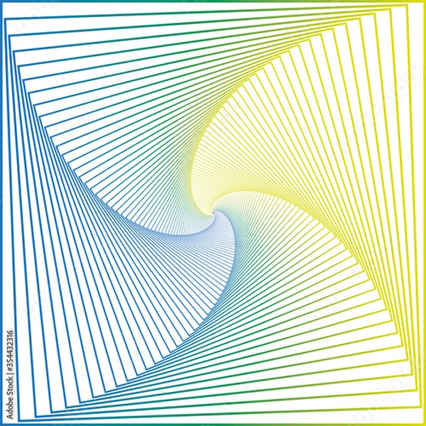 Obraz Abstract blue yellow green geometric lines
