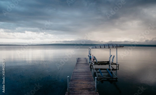Fototapeta pier at sunset