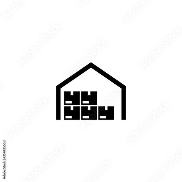 Obraz warehouse icon isolated on white. Store, parcel, storage.